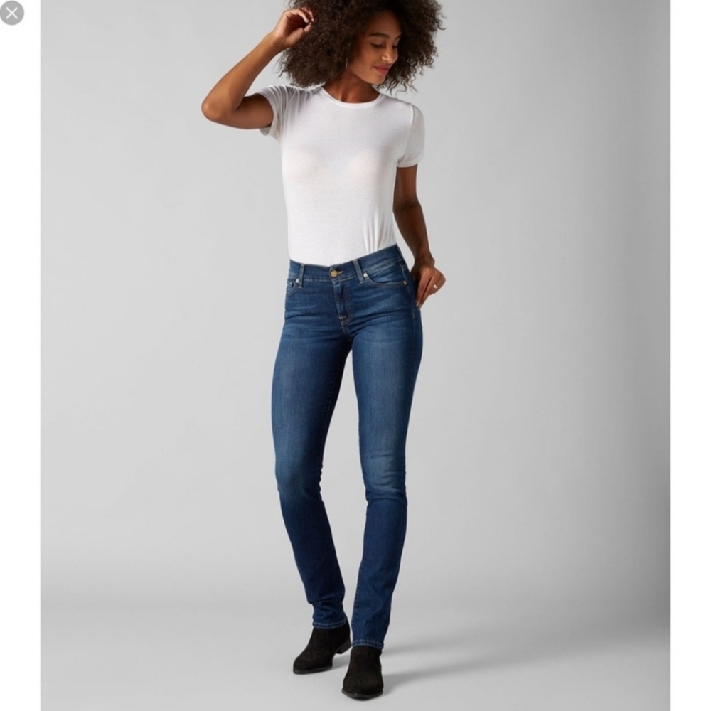 Seven for All Mankind Roxanne Low Rise Straight Jeans W29 Dark Indigo